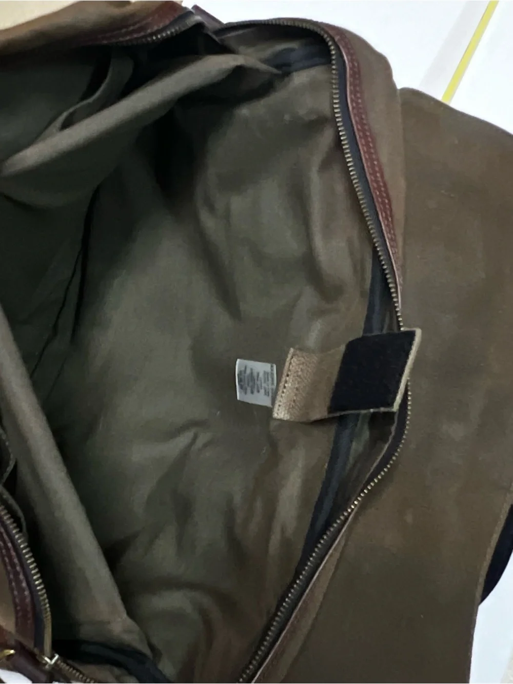 Vintage Racing Green British brown Briefcase messenger bag